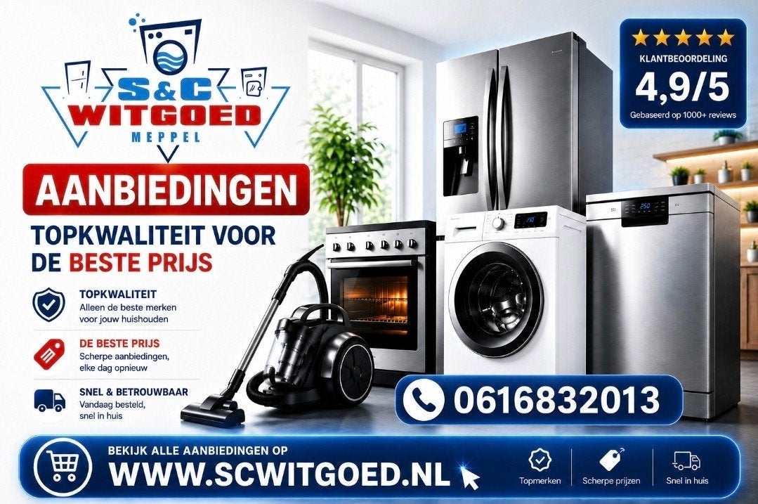15% Korting op Geselecteerde Wasmachines & Drogers., Witgoed en Apparatuur, Koelkasten en IJskasten, Zonder vriesvak, 200 liter of meer