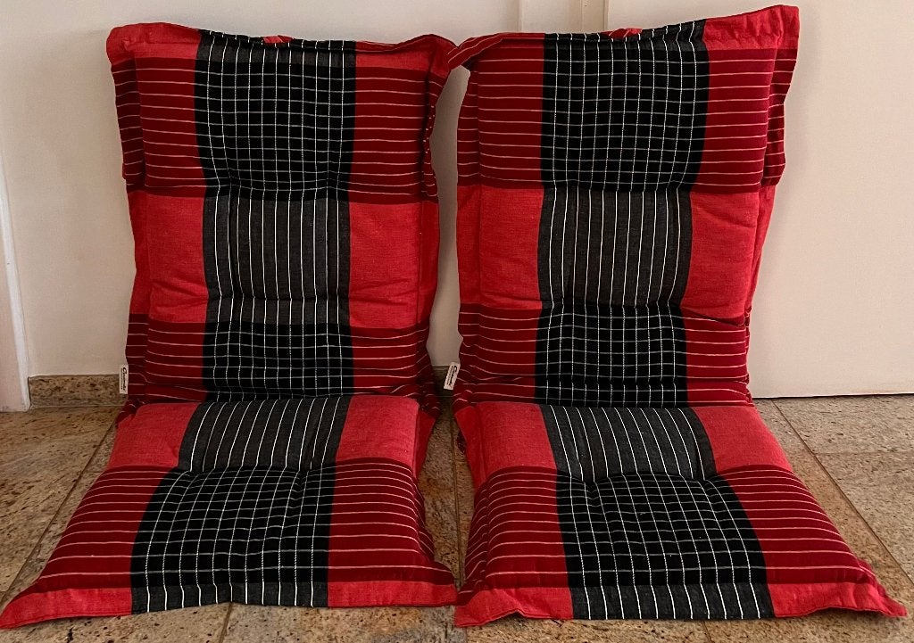 Tuinstoel kussens Cinderella met hoge rug 2 stuks 120 x 60cm, Tuin en Terras, Ophalen of Verzenden, Zo goed als nieuw