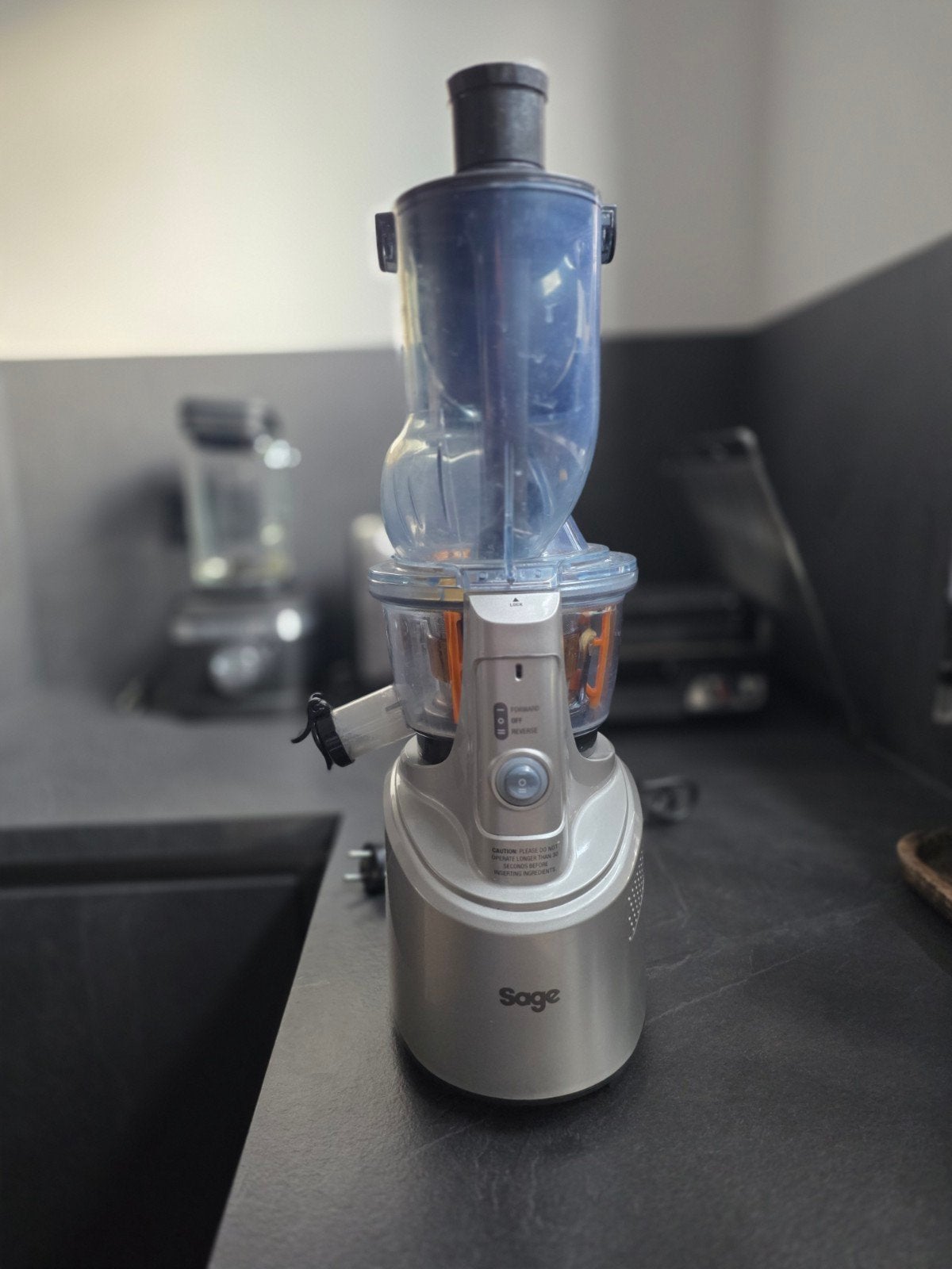 Sage The Big Squeeze Slowjuicer SJS700SIL4EEU1, Witgoed en Apparatuur, Juicers, Ophalen of Verzenden, Zo goed als nieuw, Elektrisch