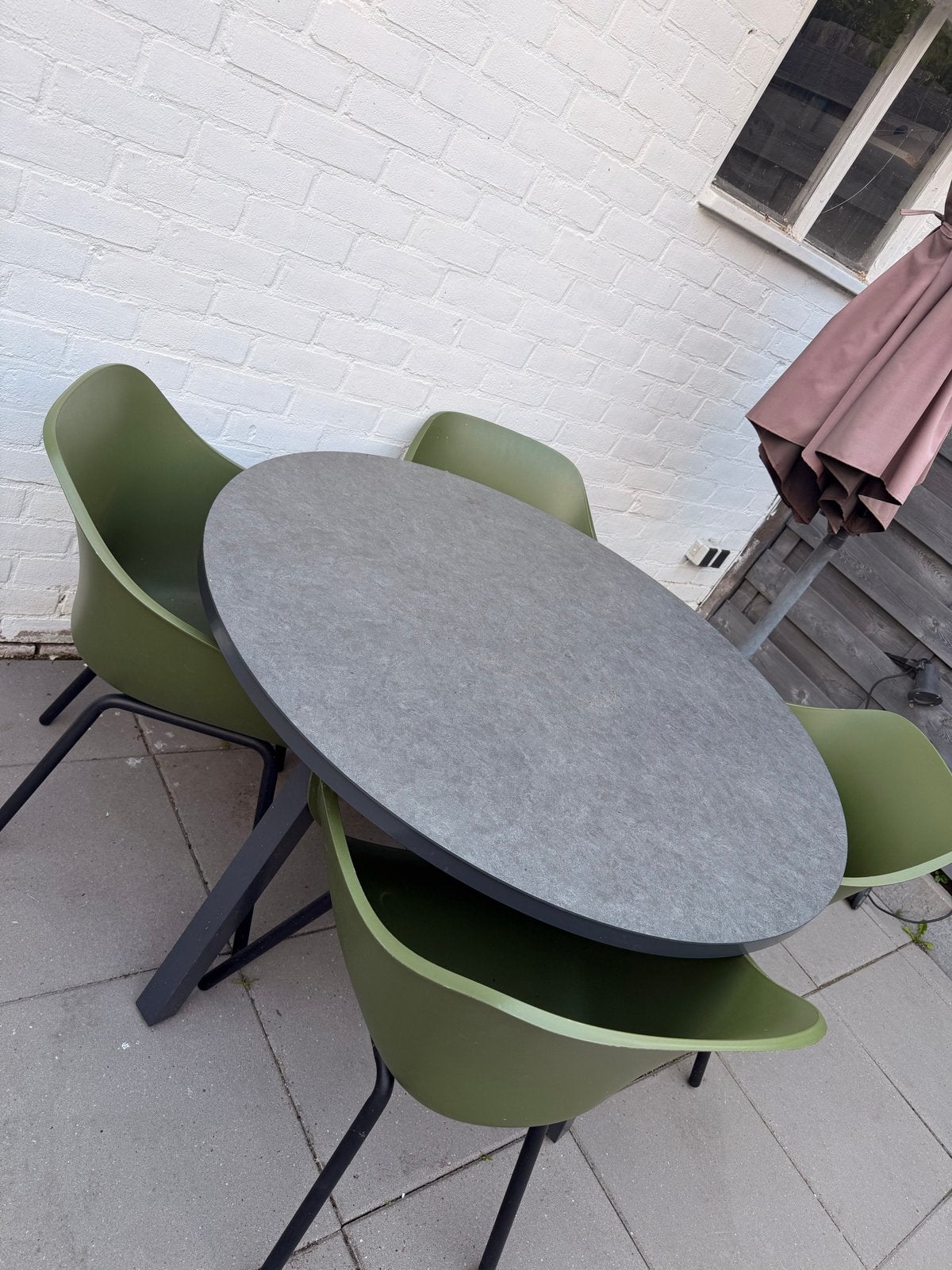 Hartman tuinset, Tuin en Terras, Tuinsets en Loungesets, Ophalen, 4 zitplaatsen, Kunststof, Eettafel