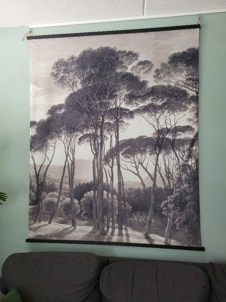 Wanddoek GRIJS, Ophalen, 140 cm, Textiel, Zo goed als nieuw
