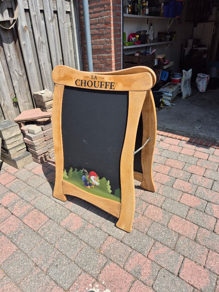 La chouffe krijtbord 2 zijdig, Verzamelen, Biermerken, Ophalen, Zo goed als nieuw, Overige typen, Overige merken