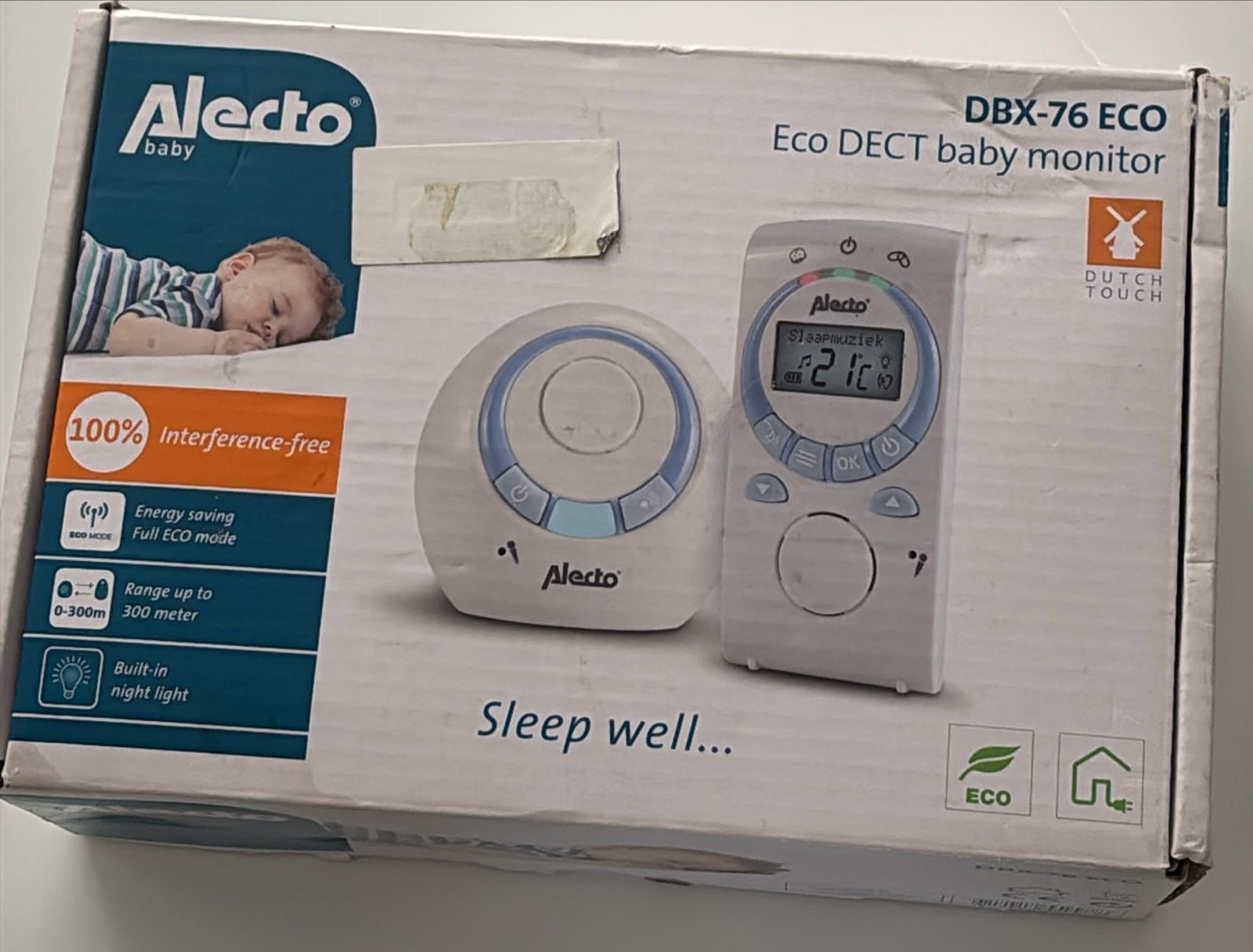 Alecto Baby DBX-76 ECO DECT Babyfoon - Nieuw in doos, Ophalen of Verzenden, Nieuw, 250 meter of meer