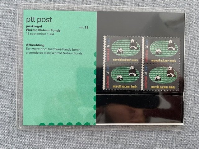 Postzegelmapje PZM23 - Wereldnatuurfonds 1984 Postfris, Ophalen of Verzenden, Postfris, Dier of Natuur