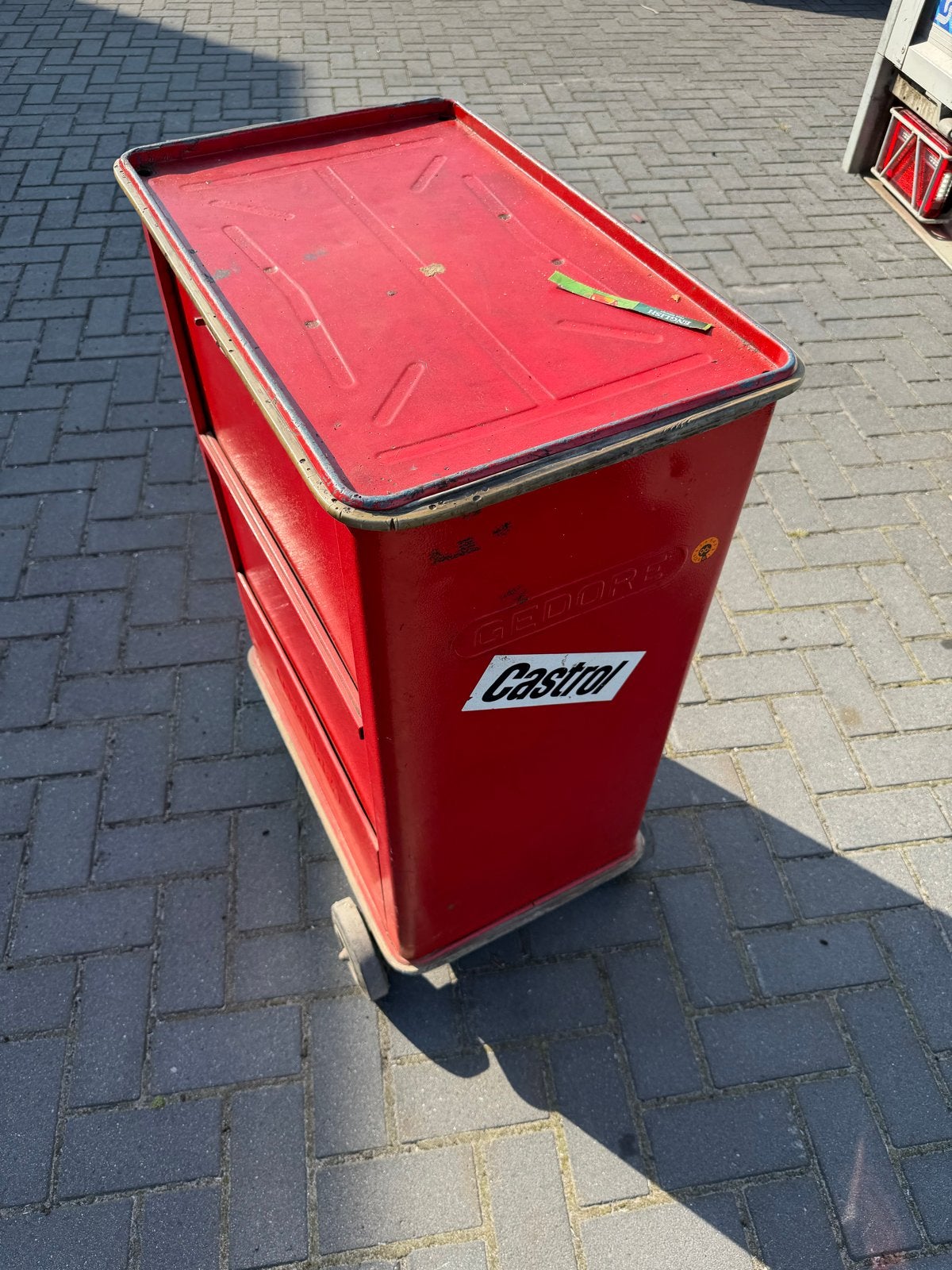 Vintage Gereedschapskist op wielen - Nette uitvoering, Doe-het-zelf en Verbouw, Gereedschapskisten, Ophalen, Gebruikt