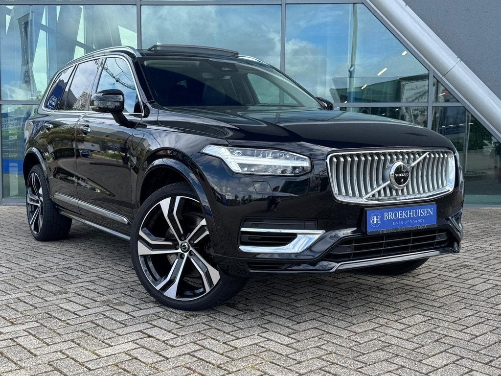 Volvo XC90 2.0 T8 Recharge AWD Ultimate Bright 455pk Luchtve, Gebruikt, Zwart, 4 cilinders, 1969 cc