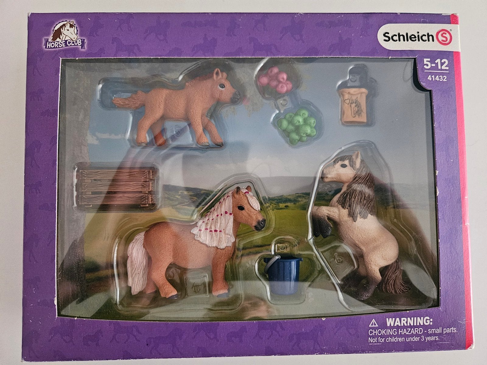 Schleich Shetlanders 41432 in doos, Verzamelen, Dierenverzamelingen, Zo goed als nieuw, Beeldje of Figuurtje, Paard, Ophalen of Verzenden