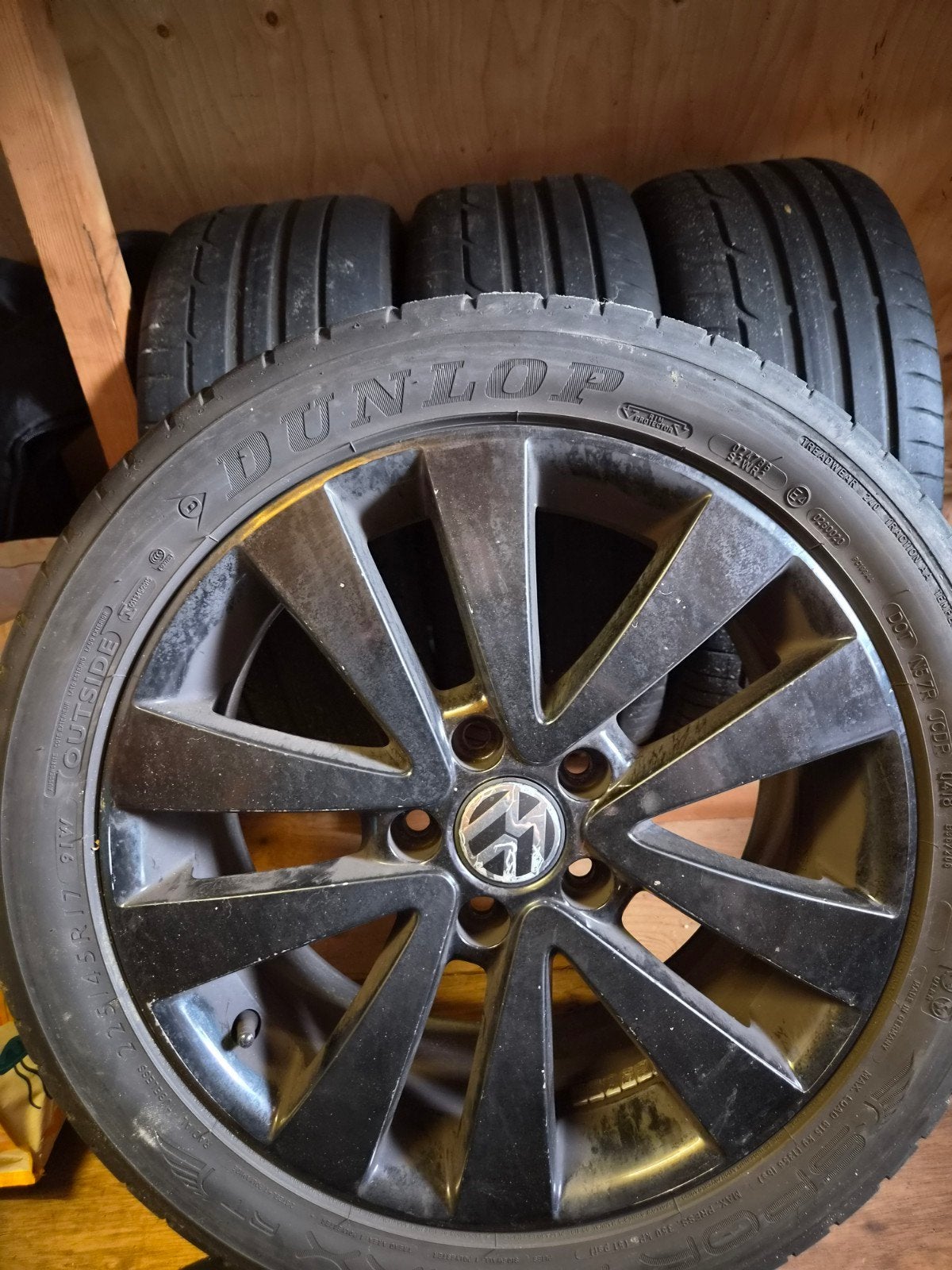 4 originele vw velgen 5x112 17 inch golf 5, Ophalen, Gebruikt