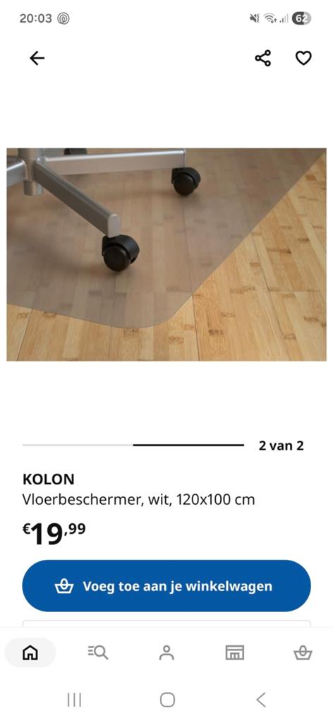 Vloerbeschermer, Ophalen