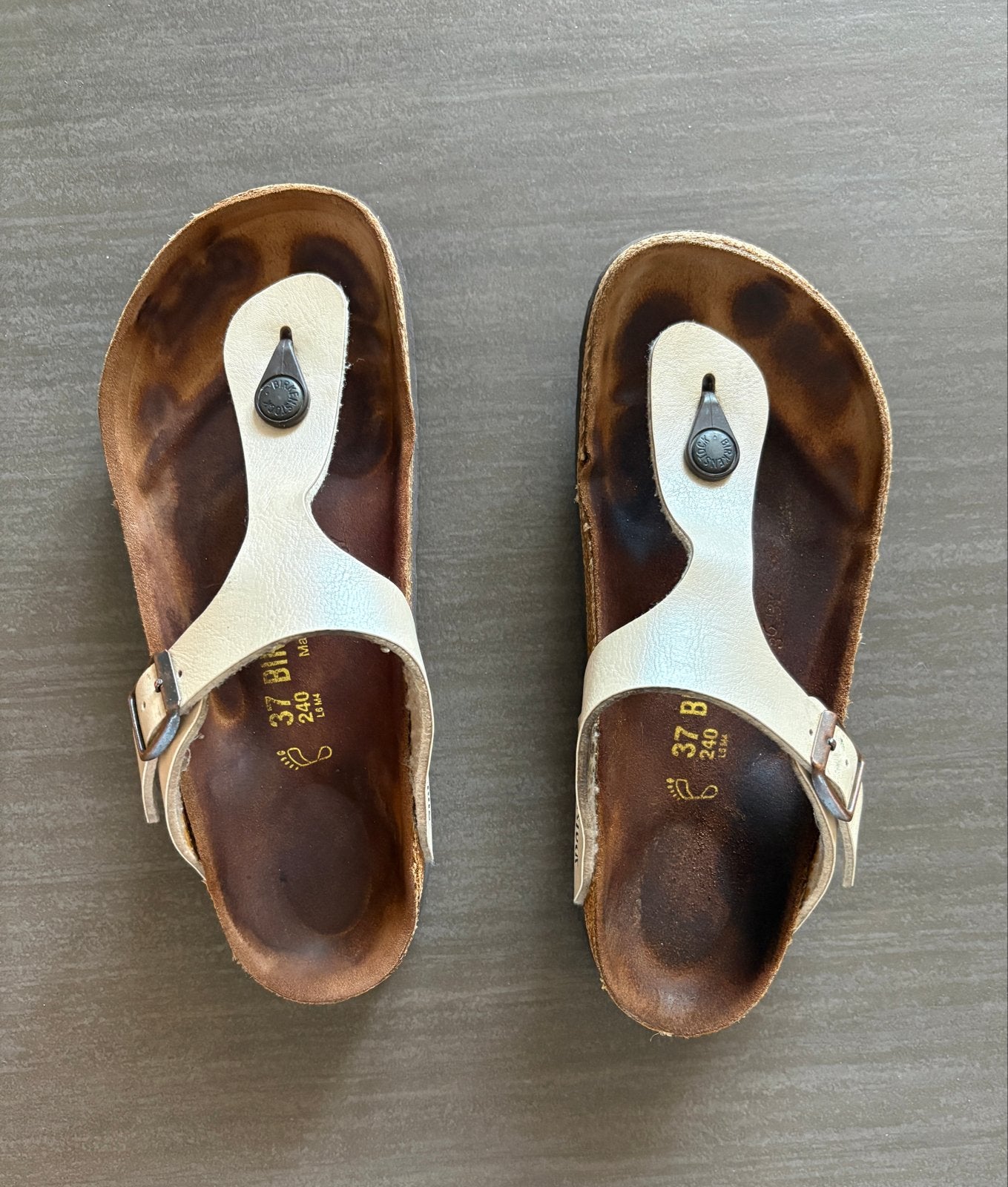 Birkenstock sandalen maat 37 beige, Ophalen of Verzenden, Gedragen, Beige, Sandalen of Muiltjes