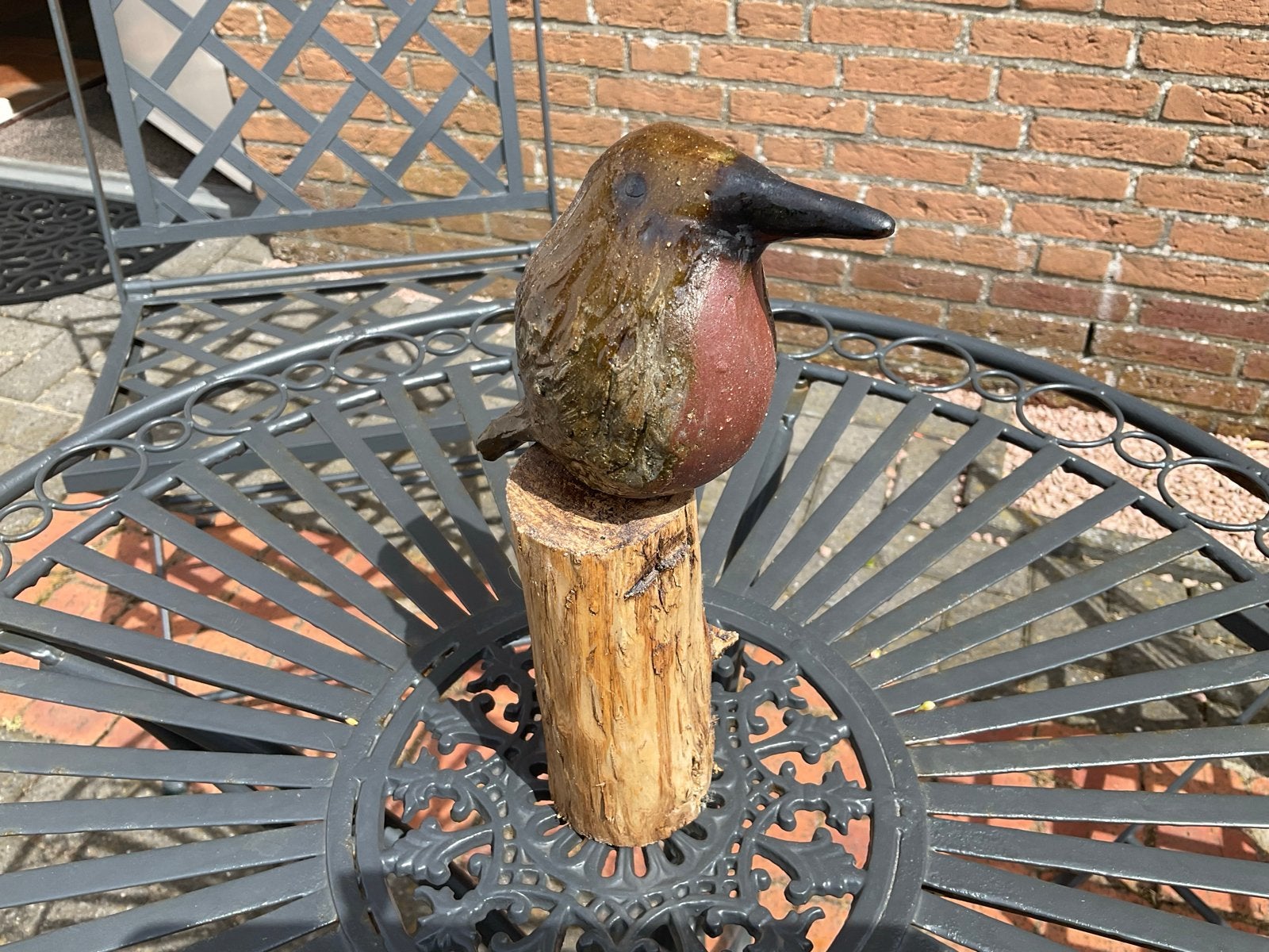 Prachtig keramiek ijsvogeltje op stam, Ophalen of Verzenden