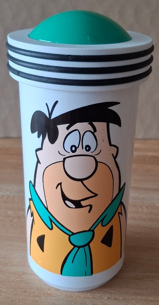 Fred Flintstone Melamine beker, 1990, Overige materialen, Gebruikt, Overige typen, Ophalen of Verzenden