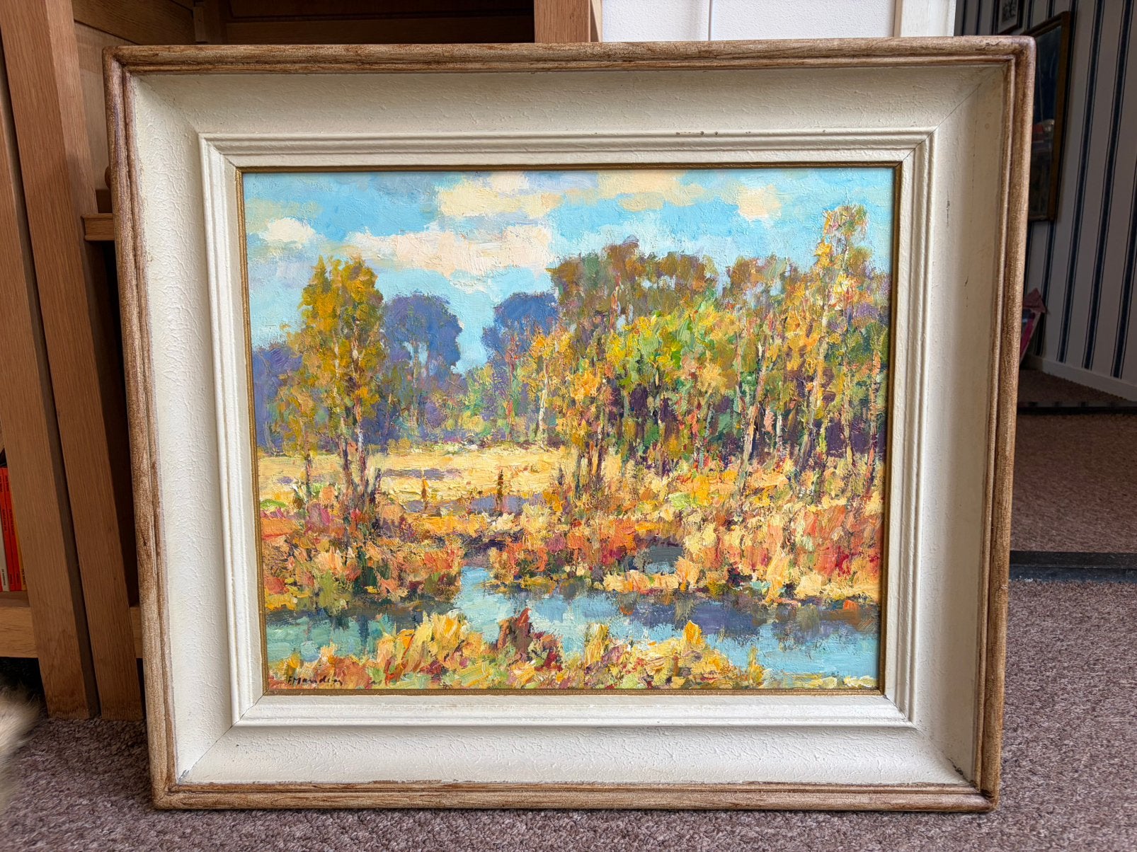 Frans Manders landschap, Antiek en Kunst, Kunst | Schilderijen | Klassiek, Ophalen