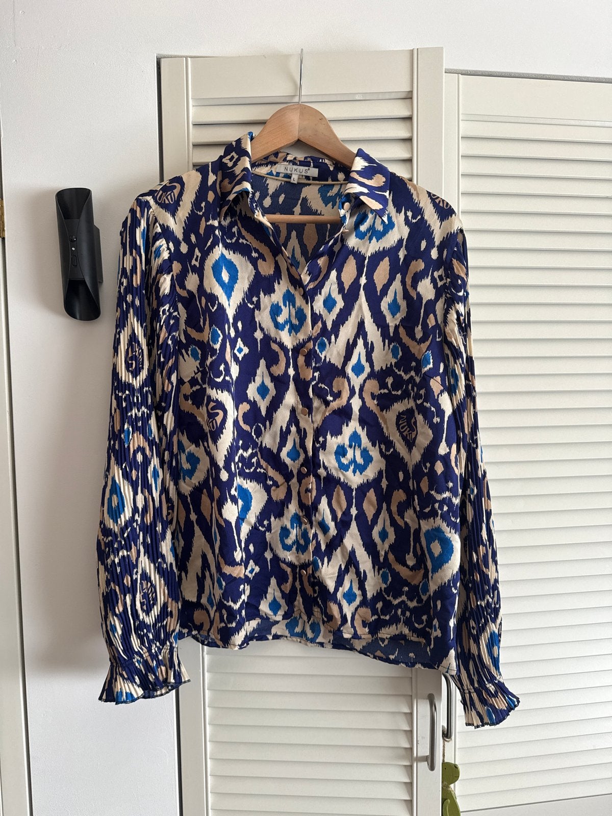 Nukus Blouse met print - Maat L, Ophalen of Verzenden, Nieuw, Maat 42/44 (L), Blauw