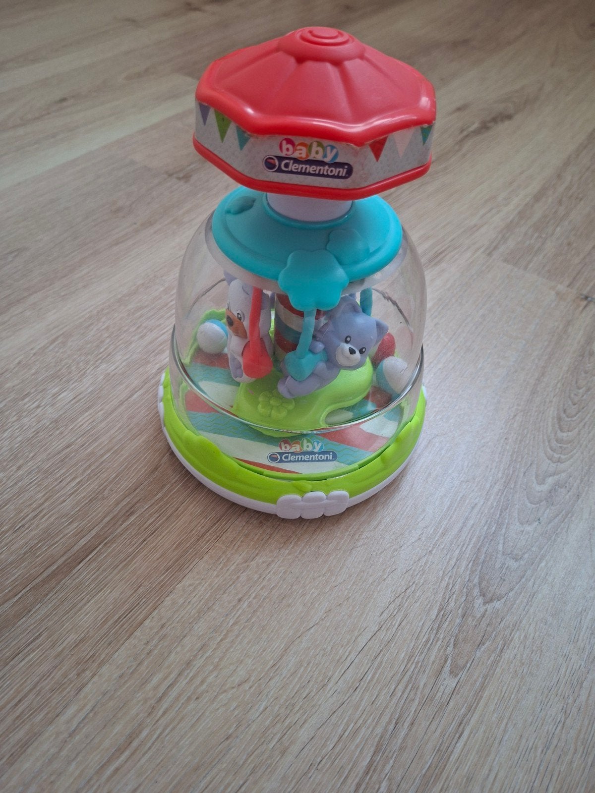 Baby Clementoni draaimolen rammelaar, Ophalen