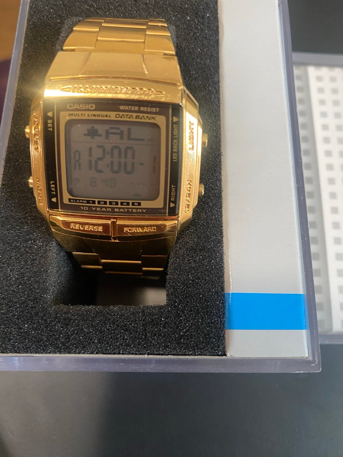 Casio Databank-360, Polshorloge, Ophalen of Verzenden, Zo goed als nieuw, Goud