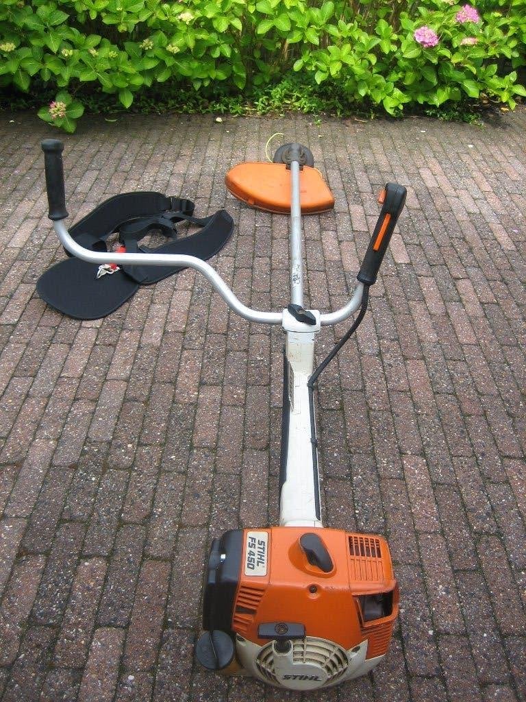 Stihl FS450 Bosmaaier Maaikop + Nieuw Harnas Benzine, Ophalen, Benzine, Gebruikt, STIHL