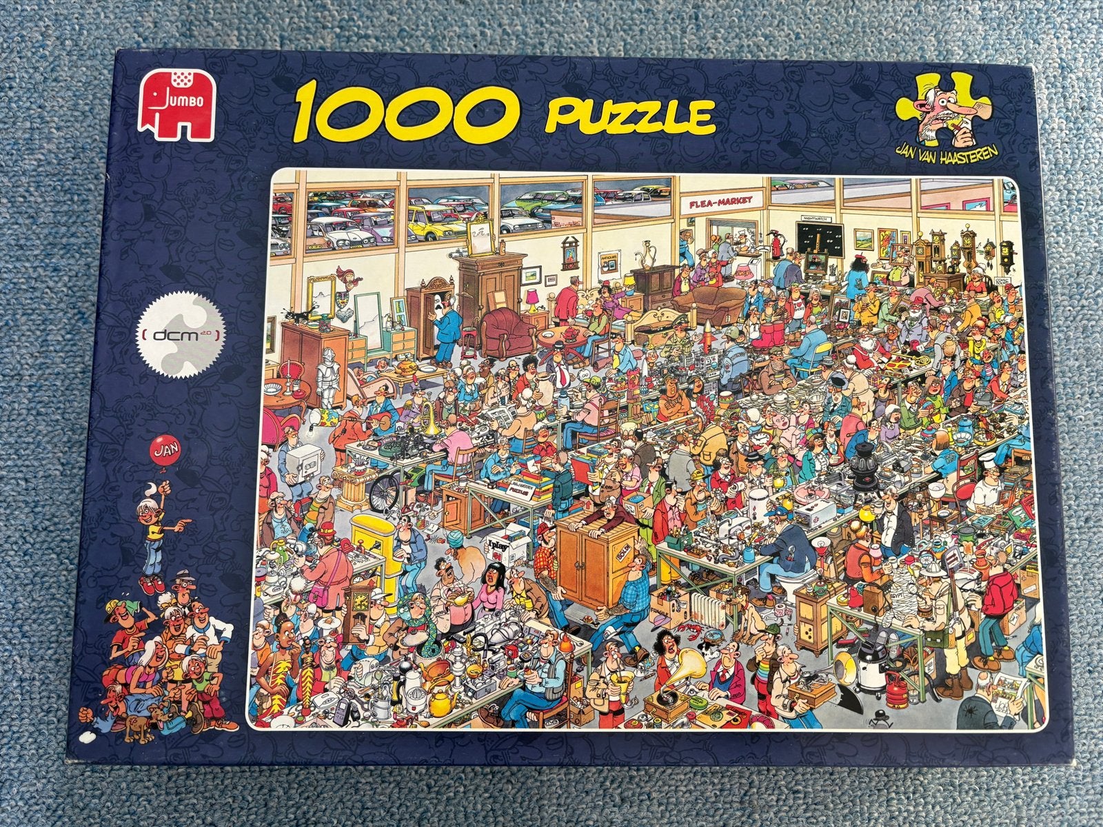Jan van Haasteren Legpuzzel 1000 stukjes - Vlooienmarkt, Een of twee spelers, Ophalen of Verzenden, Gebruikt