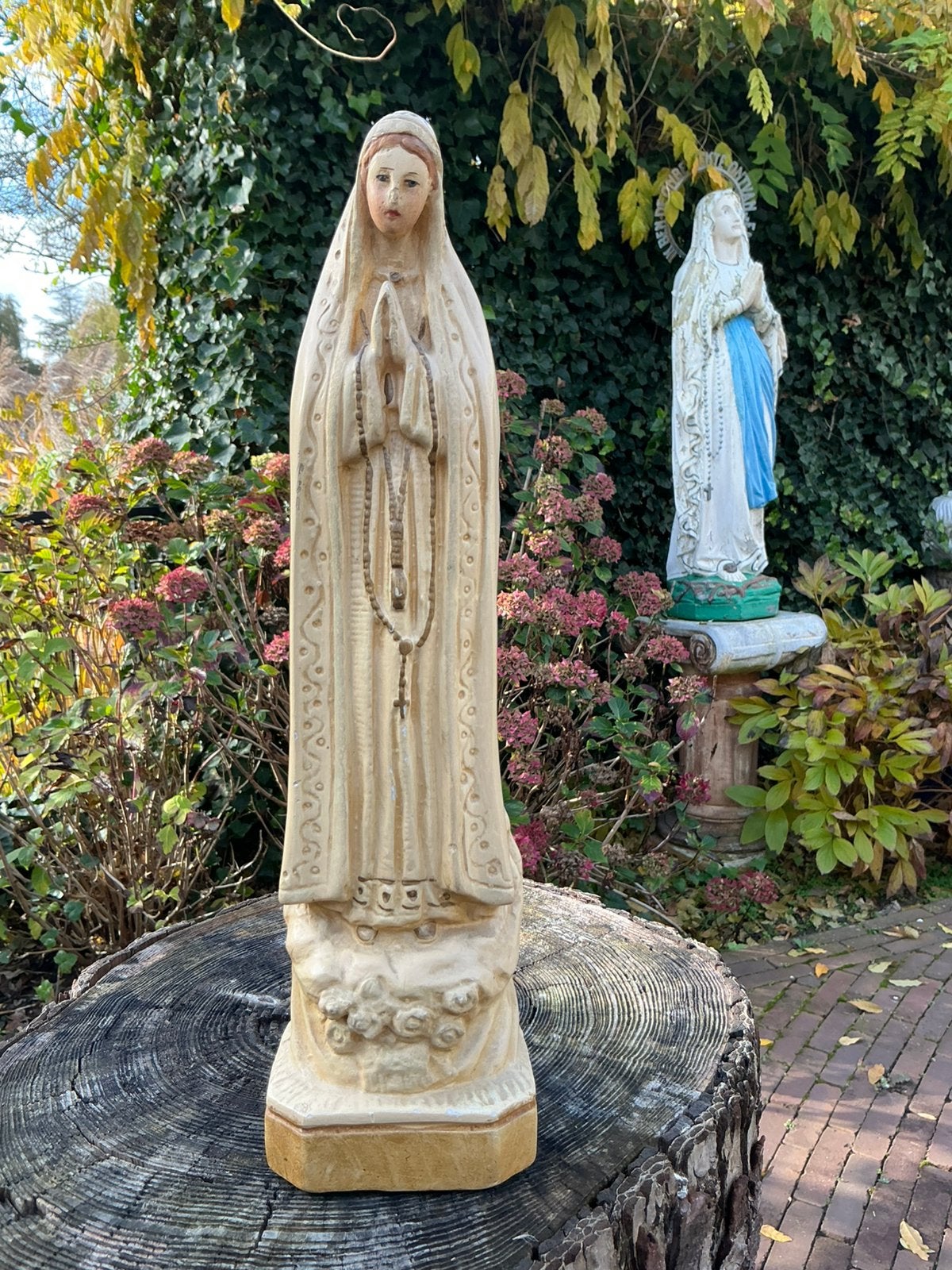 Antiek Mariabeeld ❤️ Onze Lieve Vrouw Fatima, Antiek en Kunst, Antiek | Religie, Ophalen of Verzenden