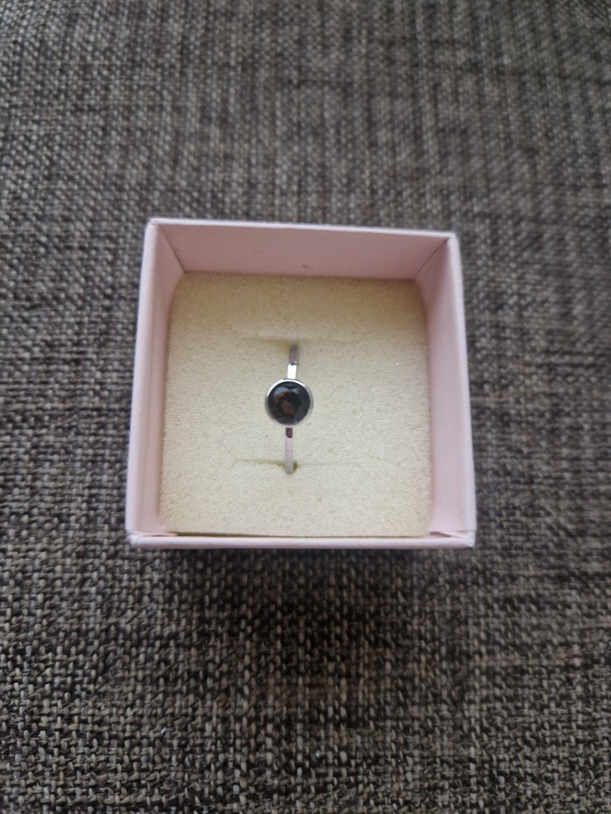 Melano Twisted Zilveren Ring Maat 58 met Bruin Steentje, Sieraden, Tassen en Uiterlijk, Ringen, Gebruikt, 20 of groter, Ophalen of Verzenden