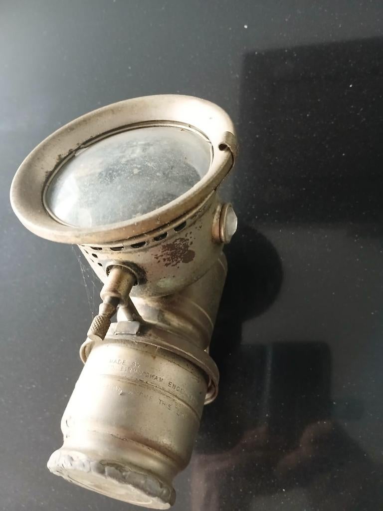 Antieke carbidlamp - Made in Birmingham, Engeland, Antiek en Kunst, Ophalen of Verzenden