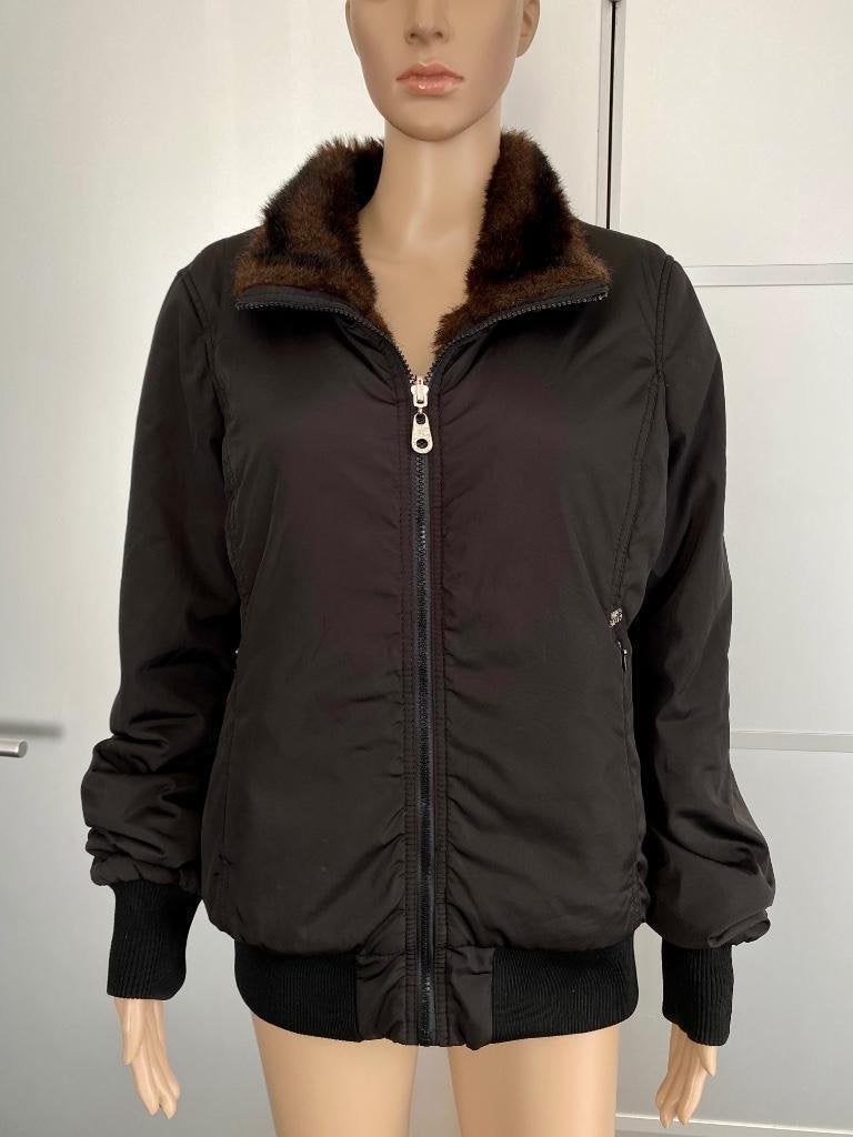 G469 Miss Sixty mt.M=38/40 winterjas jas jack bont zwart, Maat 38/40 (M), Zwart, Miss Sixty, Ophalen of Verzenden