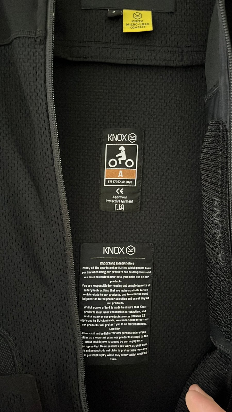 Knox Action pro 2 doorwaai motorjas, Motoren, Ophalen of Verzenden, Nieuw zonder kaartje, Heren, Jas | textiel