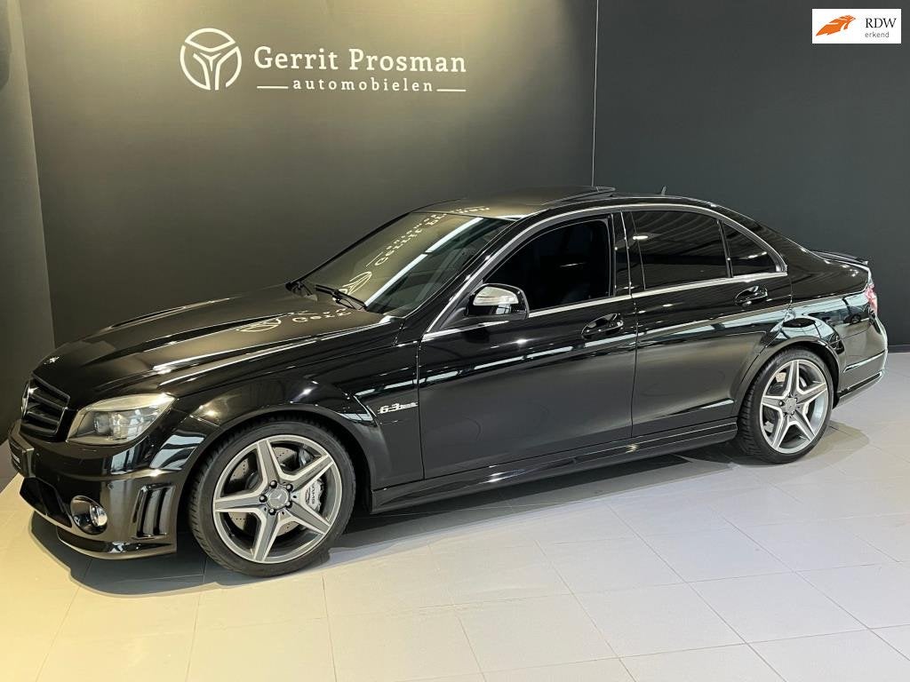 Mercedes-Benz C-klasse AMG 63, Auto's, Automaat, Achterwielaandrijving, Zwart, Leder