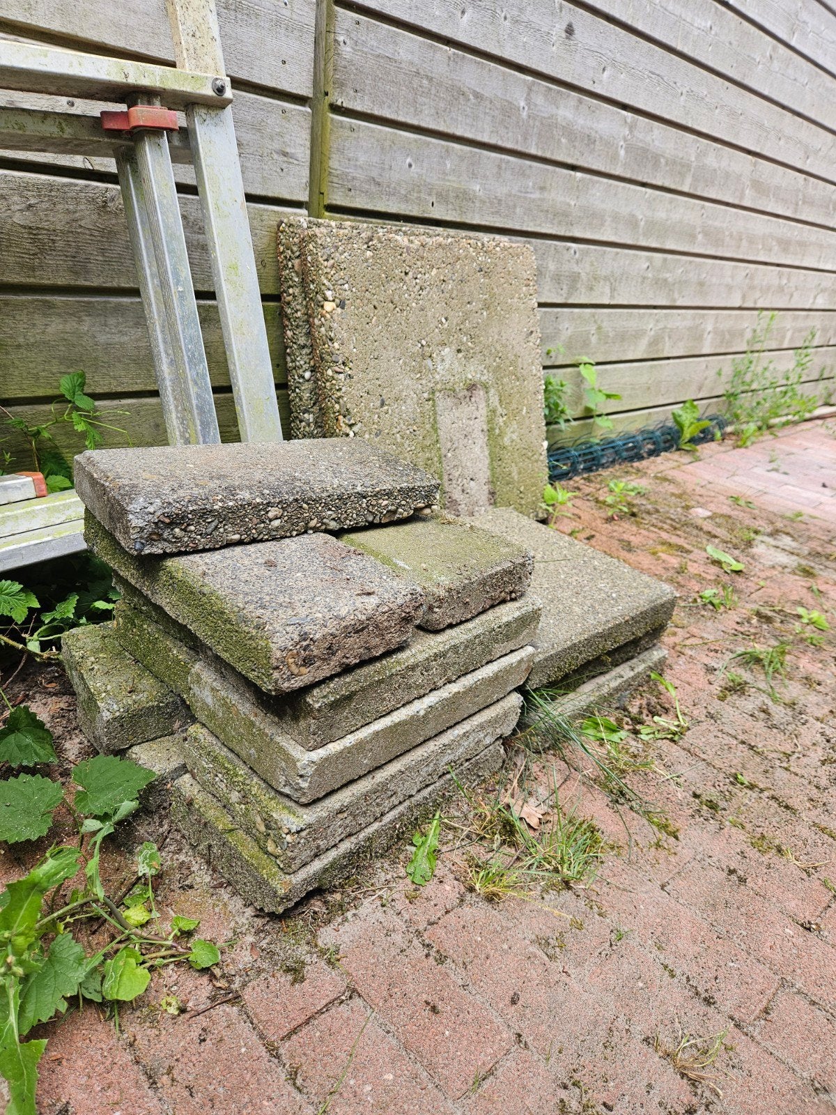 Gebruikte terrastegels en klinkers, Tuin en Terras, Ophalen, Gebruikt, Beton, Terrastegels
