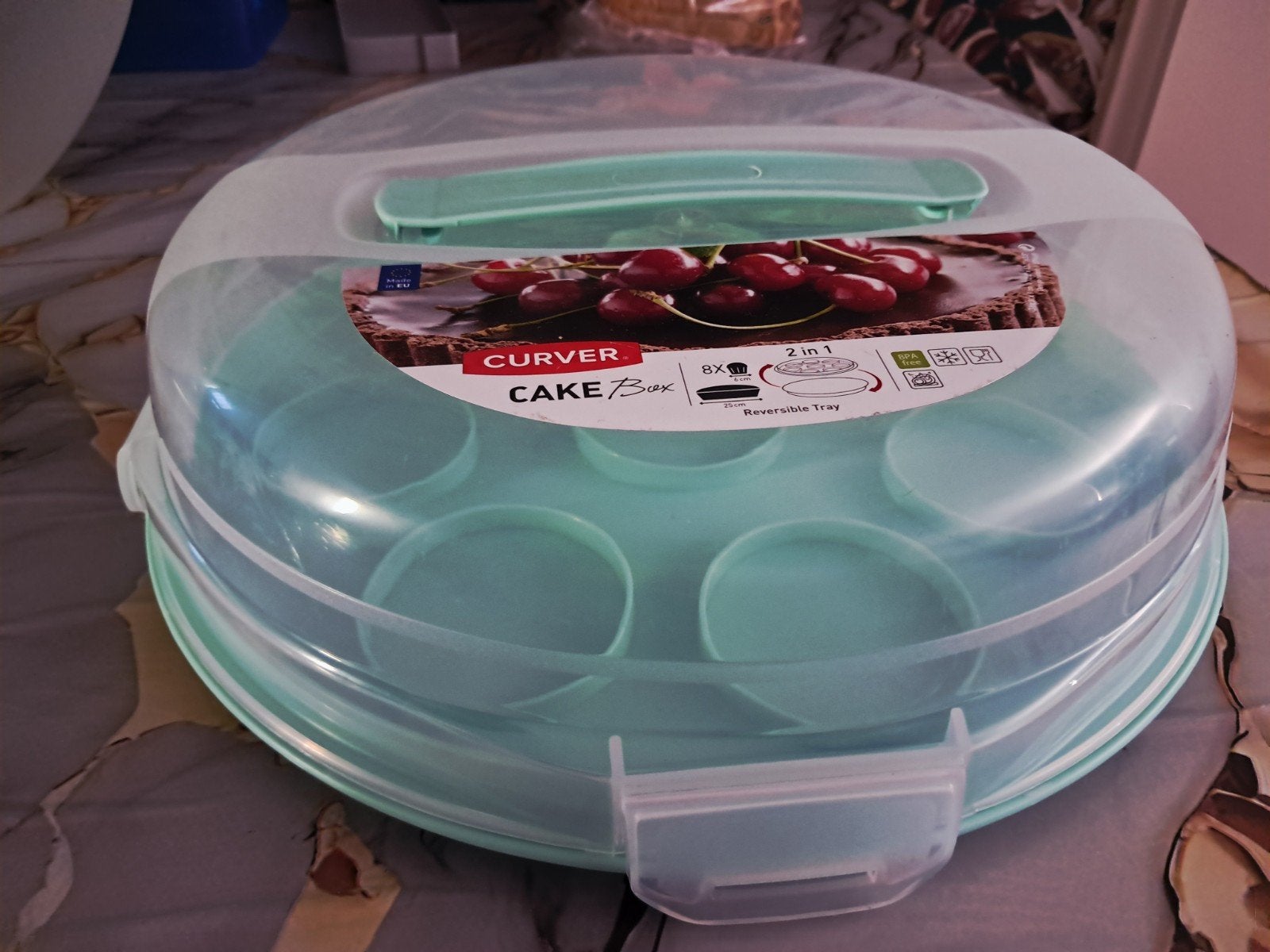 Curver Cake Box 2-in-1 Taartdoos met handvat, Ophalen, Kunststof, Nieuw, Overige merken