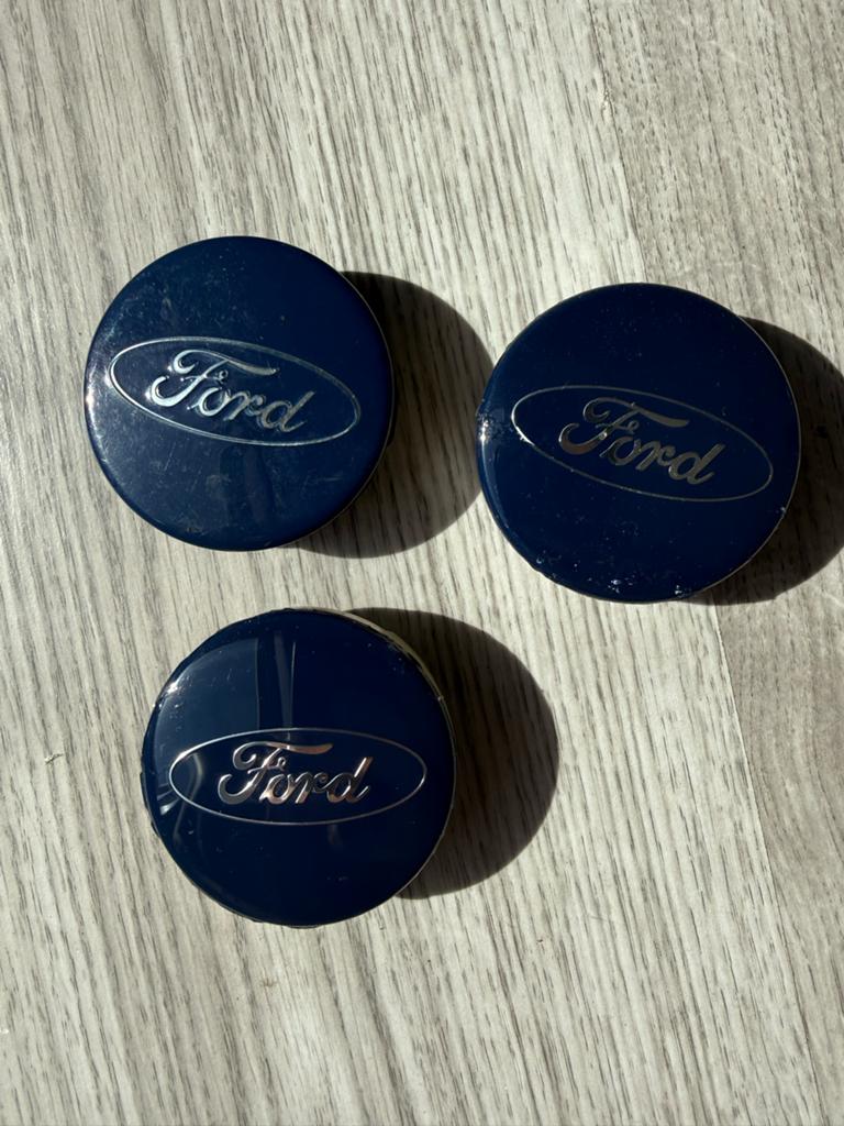 Ford wieldoppen blauw - set van 3, Ophalen of Verzenden, Gebruikt, Ford