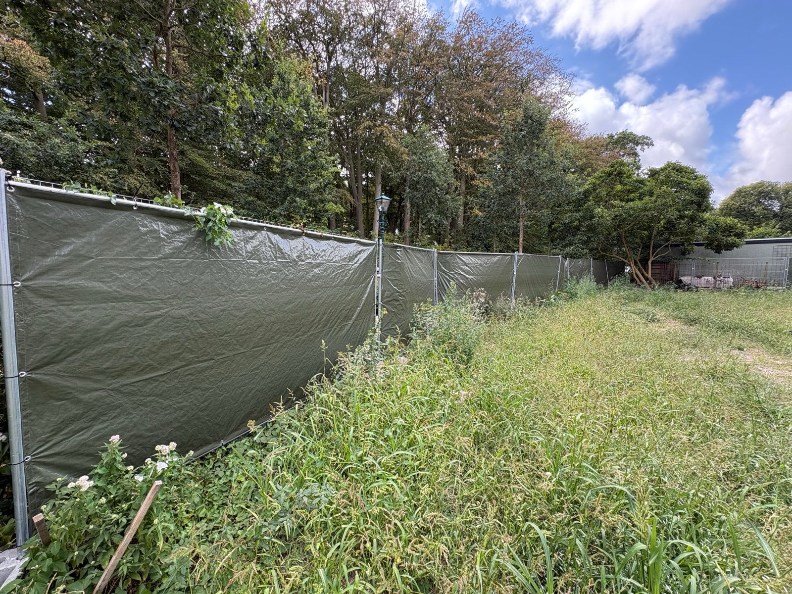 Bouwhekken met Groen Doek en betonnen voet, Ophalen, Gebruikt, IJzer, Overige typen