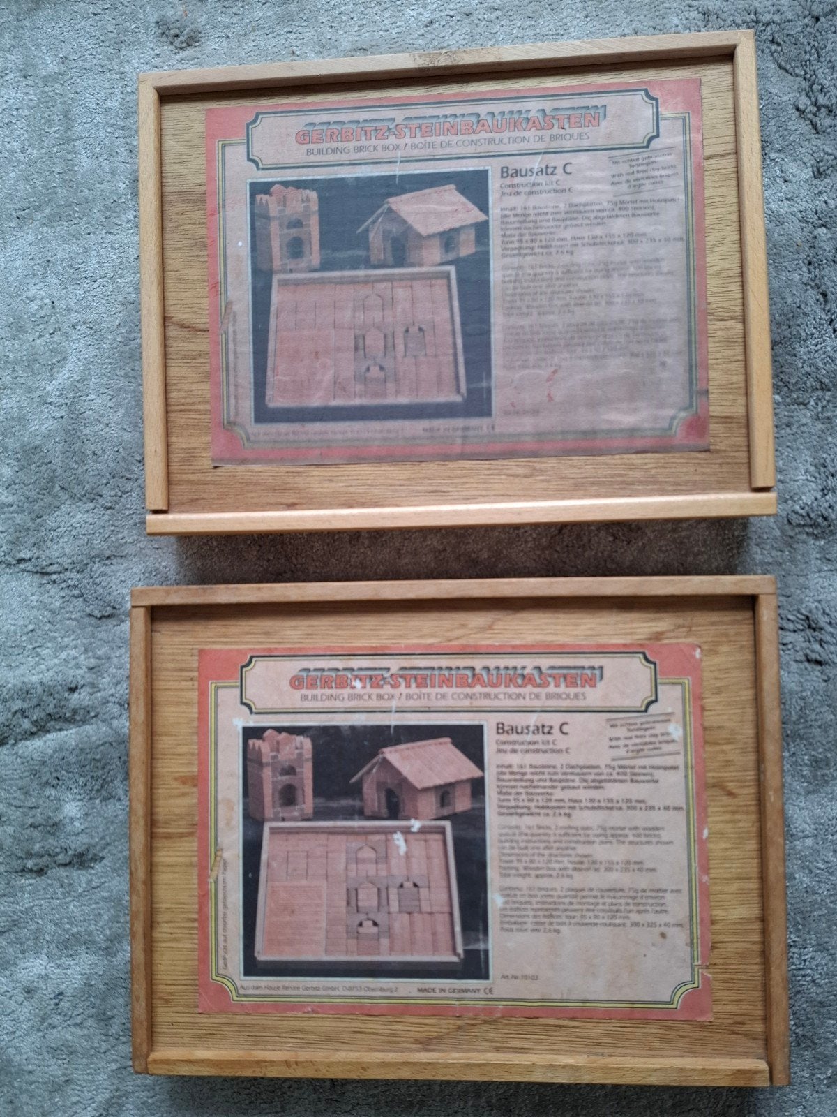 2x GERBITZ STEINBAUKASTEN - Nieuwstaat met oplosbaar cement, Ophalen of Verzenden