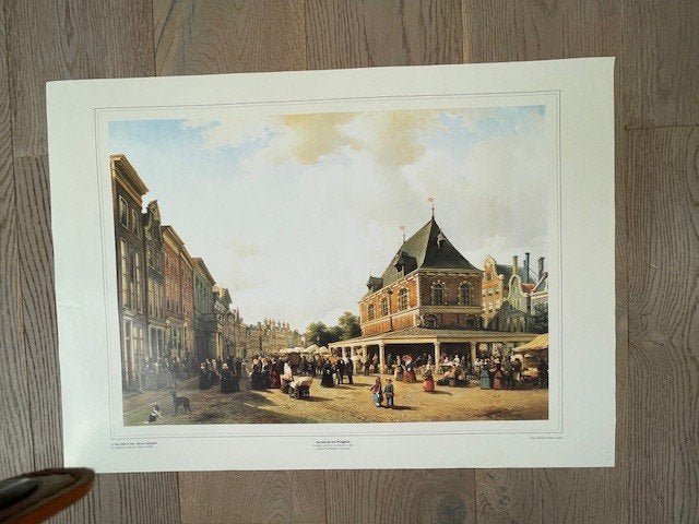 Afbeelding Waag Leeuwarden 500 jaar. Waar blijft de tijd., Ophalen, Foto, Zo goed als nieuw, Voor 1940