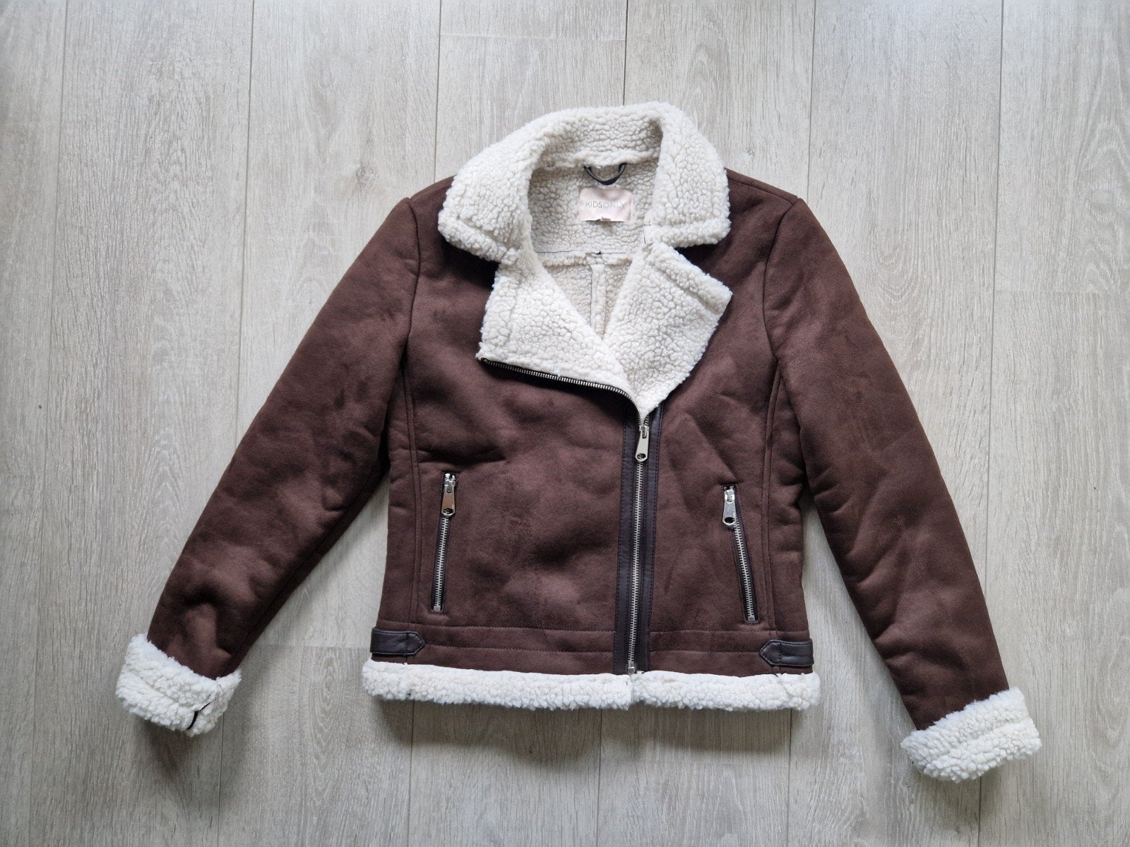 Zachte bruine winterjas van Kids Only in maat 164, Meisje, Kids Only, Ophalen of Verzenden, Zo goed als nieuw