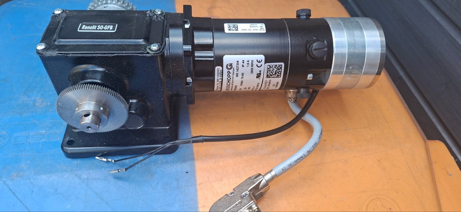 Groschopp PM5U 70-60 Elektromotor met Renolit 50-GFB, Doe-het-zelf en Verbouw, Motoren, Ophalen of Verzenden, Gebruikt, Elektromotor