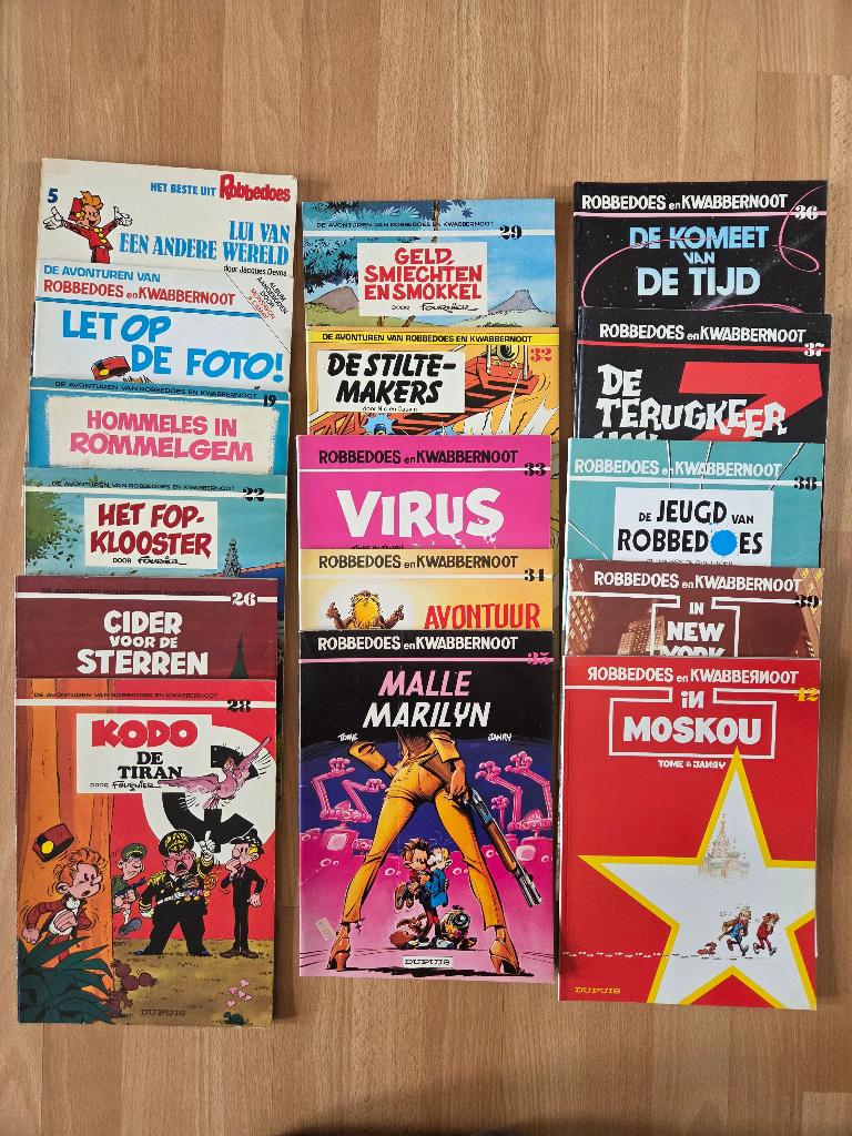 Robbedoes en Kwabbernoot, verschillende titels, Meerdere stripboeken, Ophalen of Verzenden, Gelezen