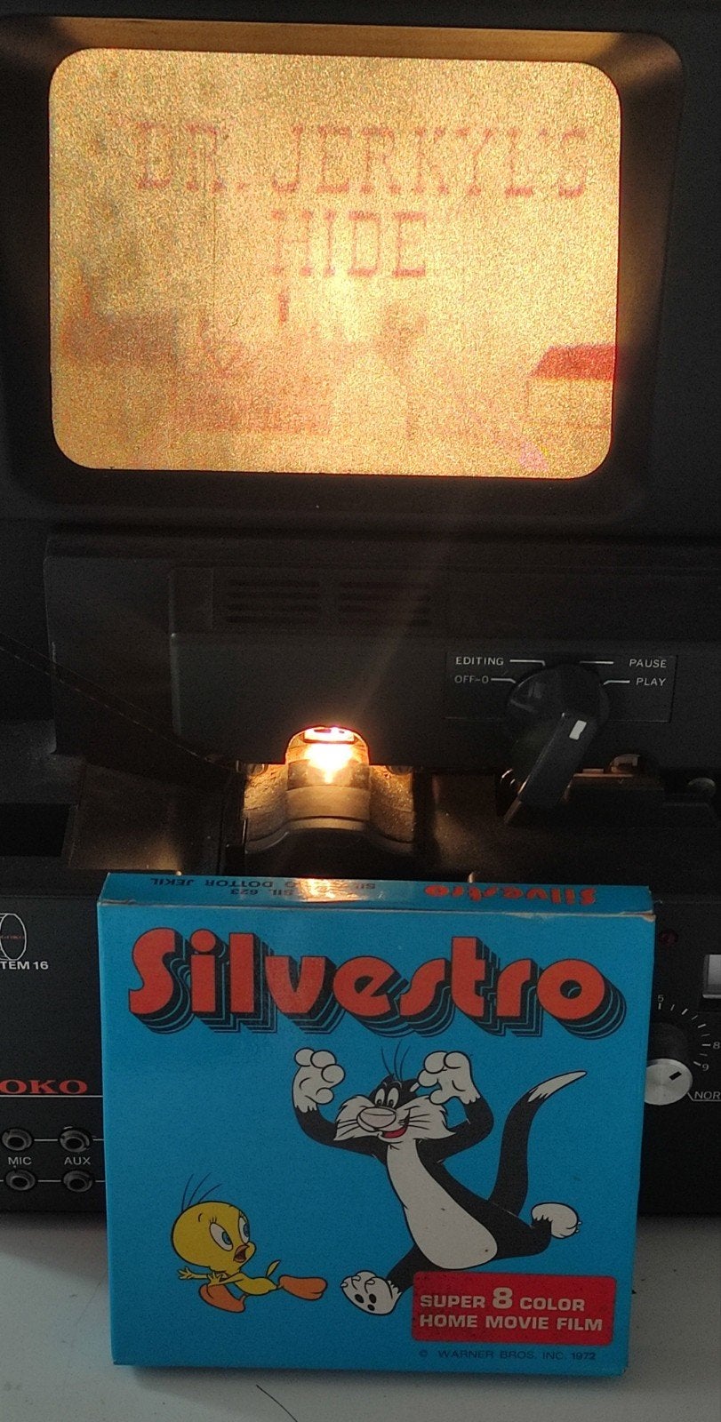 super 8  SILVESTER DR JERKYL S HIDE  WARNER BROS CARTOON, Audio, Tv en Foto, Filmrollen, Ophalen of Verzenden, 8mm film