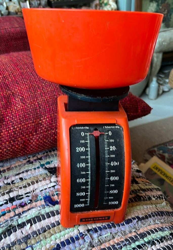 Vintage/Retro Weegschaal met Bak - Merk “Soehnle”, Ophalen of Verzenden, Huis en Inrichting