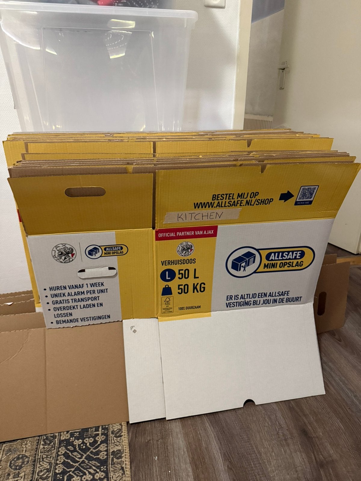 Moving boxes 19x, Ophalen, Doos, Minder dan 35 cm, Zo goed als nieuw