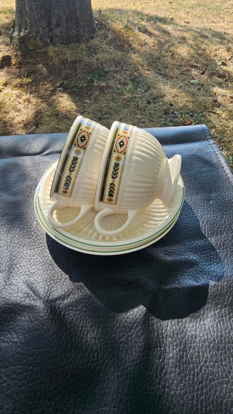 Wedgwood carlton Theekop en schotels, Klassiek, Ophalen of Verzenden, Zo goed als nieuw, Kop(pen) en/of Schotel(s)