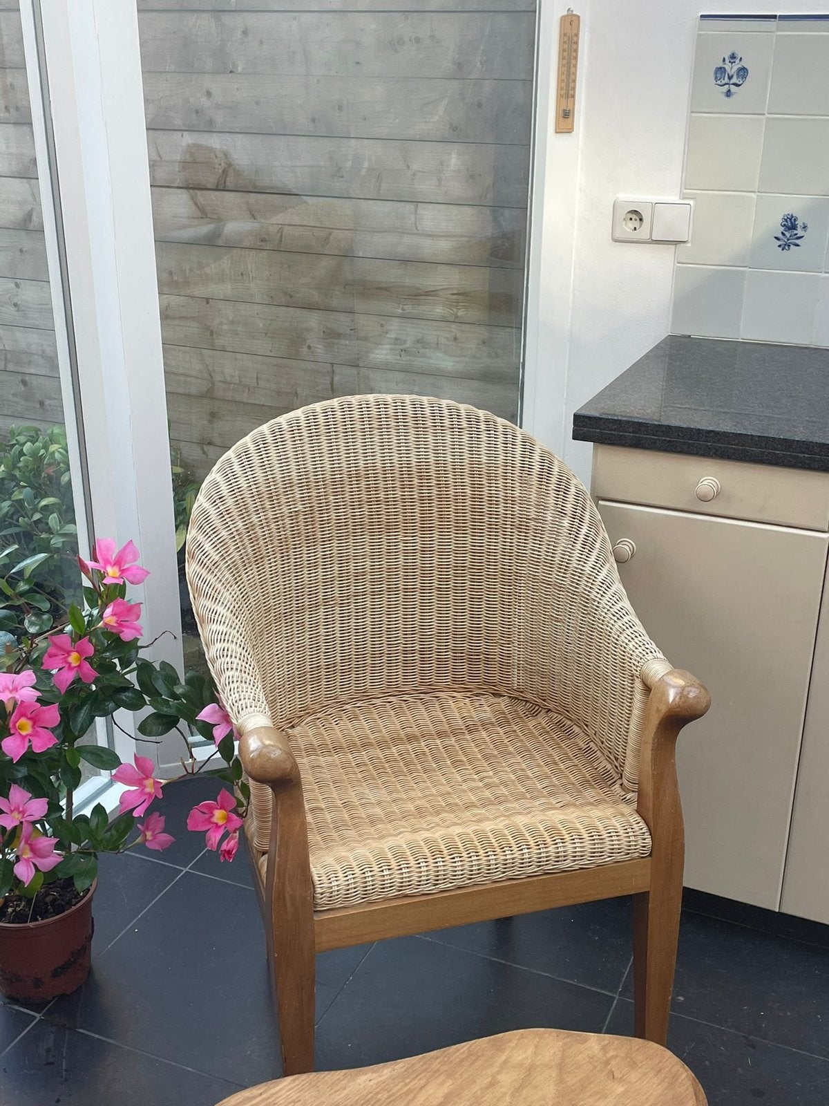 4 stoelen, Ophalen, Gebruikt, Bruin, Riet of Rotan