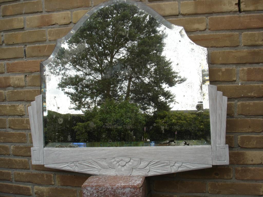 oude Spiegel / verweerd glas, Antiek en Kunst, Antiek | Spiegels, Ophalen, Overige vormen, 50 tot 100 cm, Minder dan 100 cm