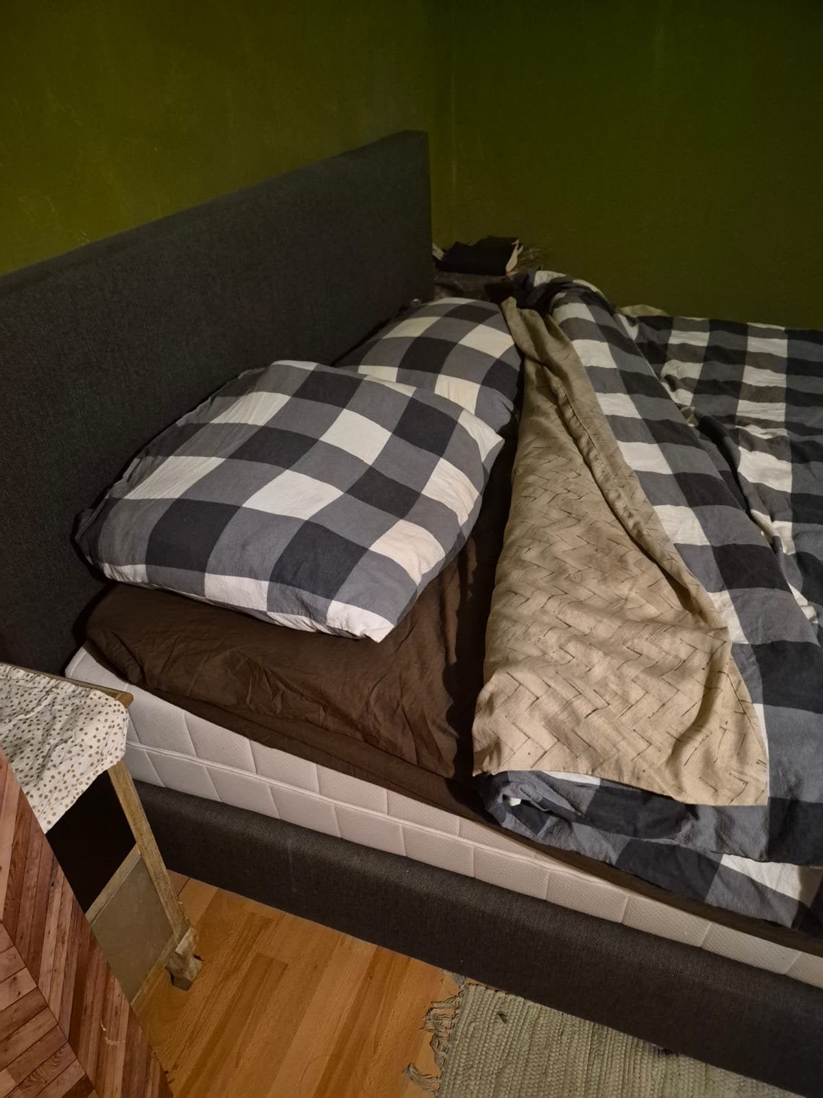 GRATIS Boxspring l190xb200, Ophalen, Gebruikt, Tweepersoons