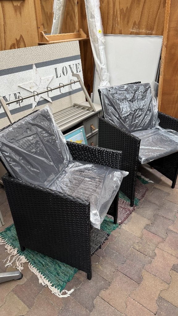 Nieuwe Wicker Tuinstoelen - Set van 2, Verzenden, Nieuw, Wicker