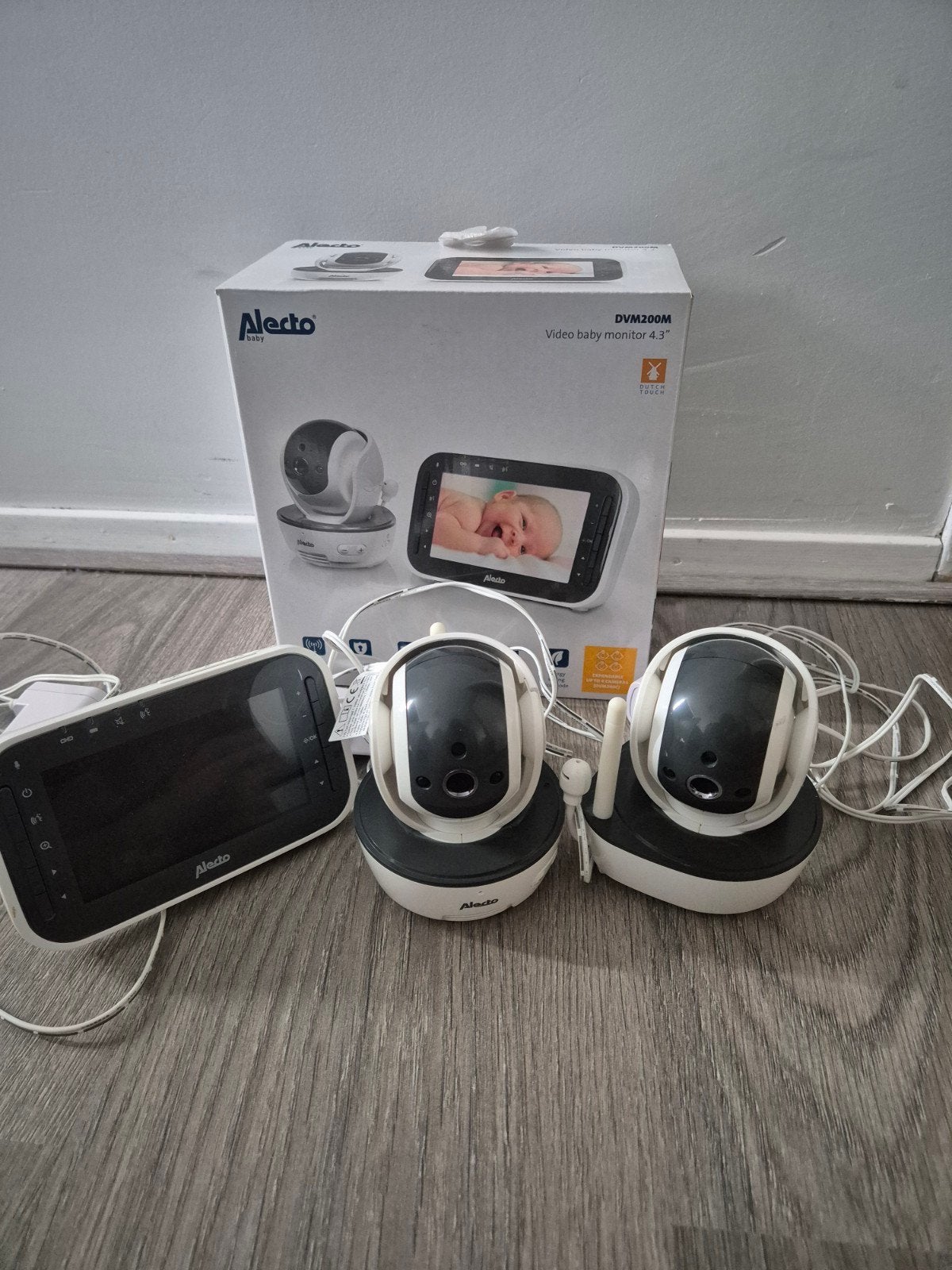 Alecto DVM200M Babyfoon Ouderunit met 2 Camera's, Kinderen en Baby's, Babyfoons, Ophalen of Verzenden, Gebruikt, 250 meter of meer