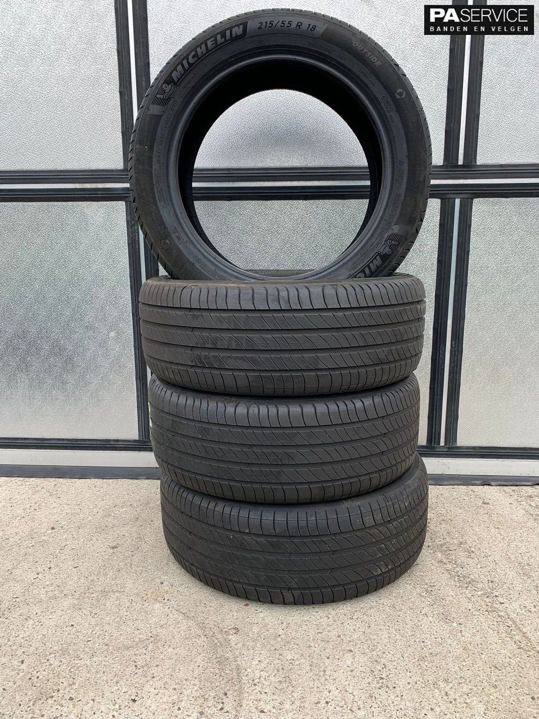4x Michelin 215 55 18 Zomerbanden met 6,4 mm, 18 inch, -, -, Banden en Velgen