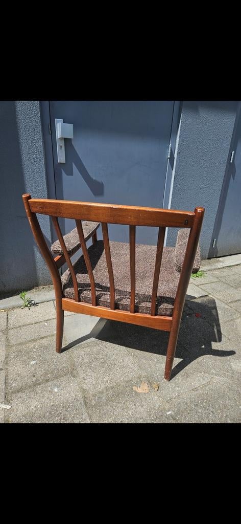 G Möbel fauteuil met originele stoffering jaren 60/70, Huis en Inrichting, Fauteuils, Gebruikt, Retro, Vintage, Mid-century, Minder dan 75 cm