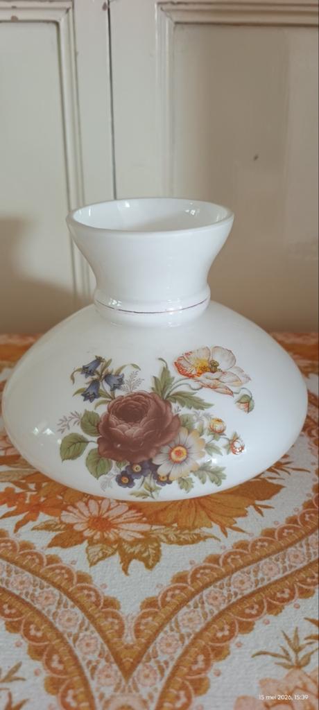 Vintage Opaline Kapje met Bloemenprint, Ophalen of Verzenden