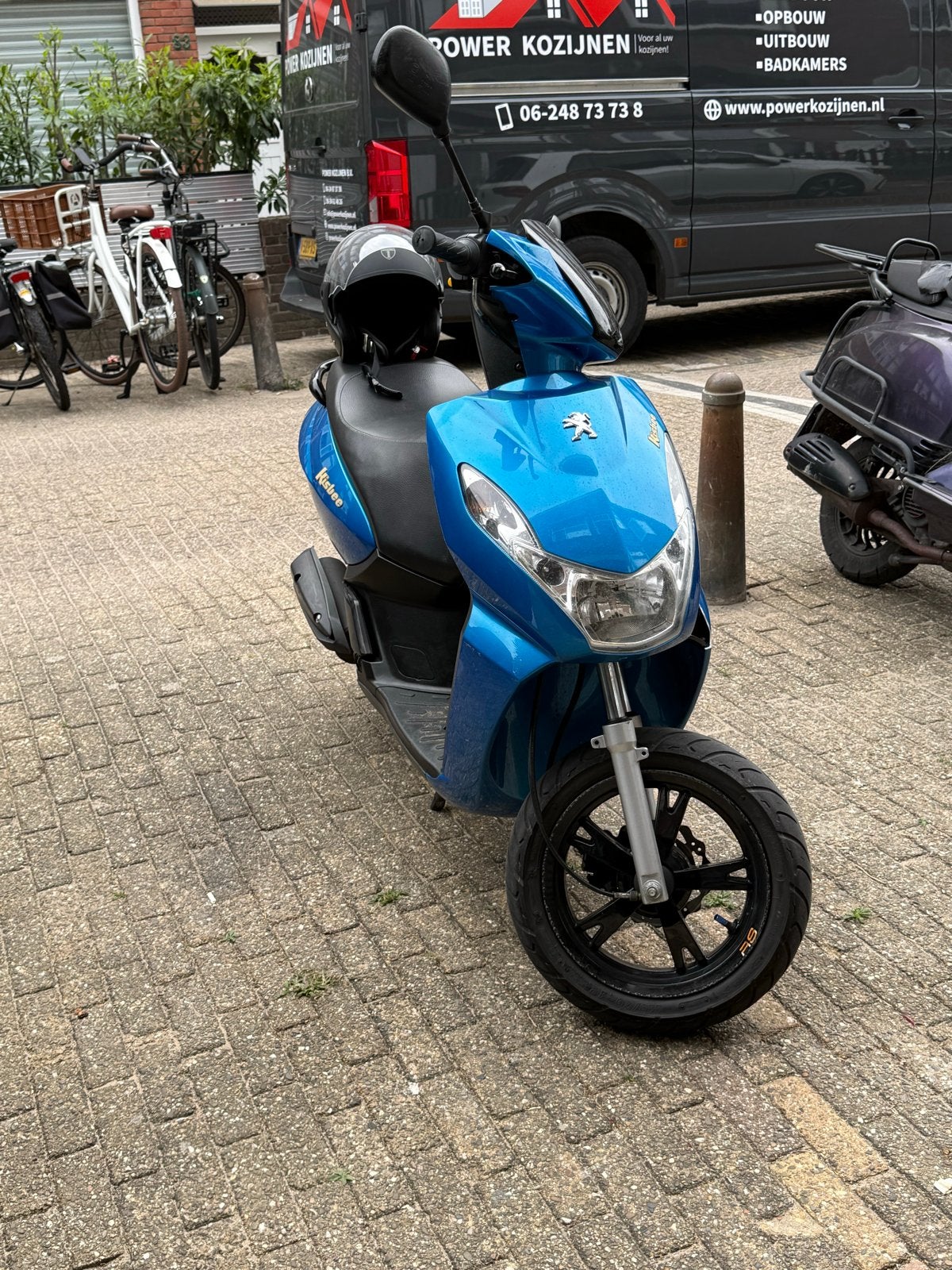 Peugeot Kisbee Scooter - Blauw, Fietsen en Brommers, Scooters | Peugeot, Gebruikt, Overige modellen, Maximaal 45 km/u, Ophalen of Verzenden